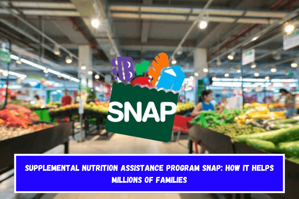 Supplemental Nutrition Assistance Program SNAP How it Helps Millions of Families