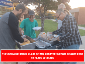 The Richmond Senior Class of 2014 donated surplus reunion food to Place of Grace