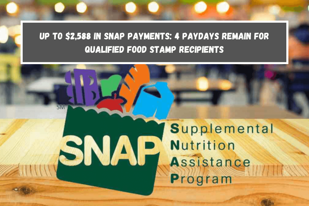 Up to $2,588 in SNAP payments 4 paydays remain for qualified Food Stamp recipients