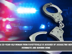 A 22-year-old woman from Fayetteville is accused of assaulting her roommate and burning home