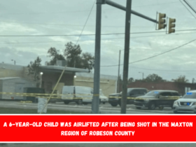 A 6-year-old child was airlifted after being shot in the Maxton region of Robeson County