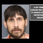 A guy from North Carolina was extradited to Charles for over 100 protective order violations