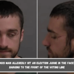 An Illinois man allegedly hit an election judge in the face after barging to the front of the voting line