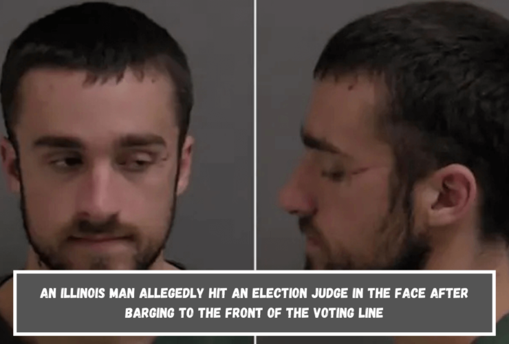 An Illinois man allegedly hit an election judge in the face after barging to the front of the voting line