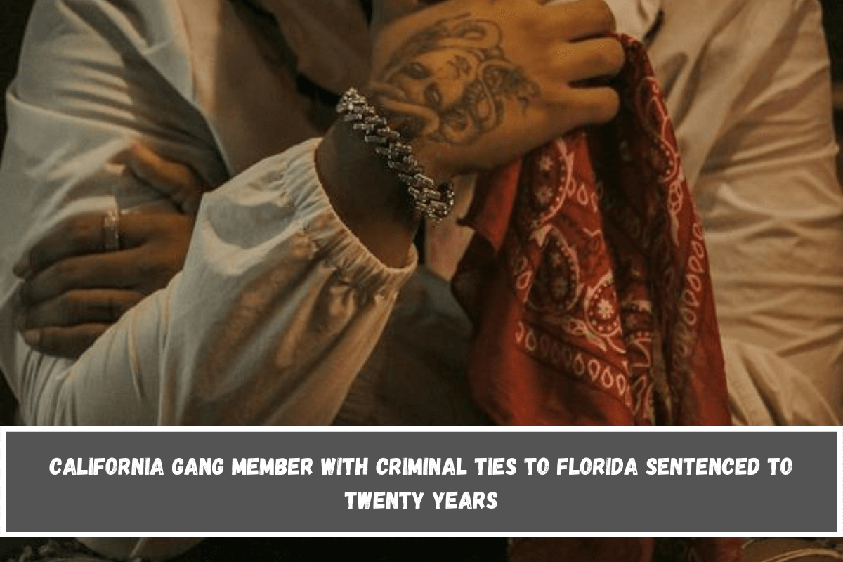 California Gang Member With Criminal Ties to Florida sentenced to twenty years