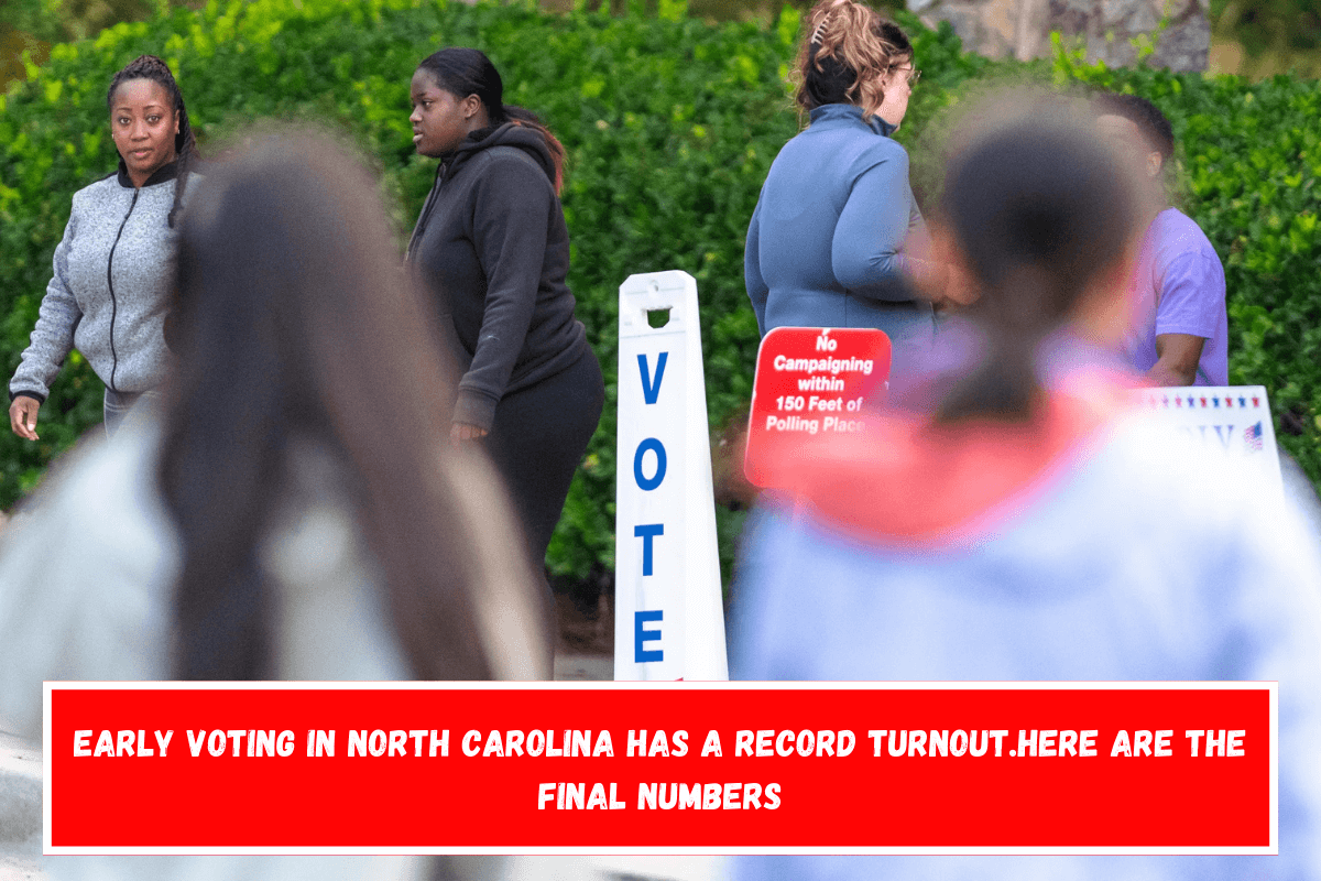 Early voting in North Carolina has a record turnout.Here are the final numbers