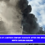 Employees of a biotech company evacuate after fire breaks out in North Carolina building