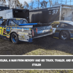 In South Carolina, a man from Hickory had his truck, trailer, and race vehicle stolen