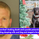 Man researched 'choking death and cyanide poisoning' before shooting sleeping wife and dog and staged a break-in