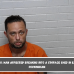 RCSO Man arrested breaking into a storage shed in East Rockingham