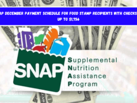 SNAP December payment schedule for Food Stamp recipients with checks of up to $1,756