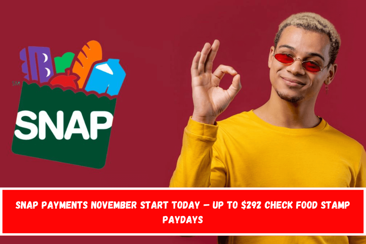 SNAP Payments November Start Today – Up to $292 check food stamp paydays