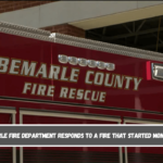 The Albemarle Fire Department responds to a fire that started Monday morning