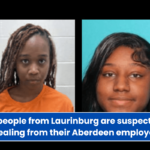 Two people from Laurinburg are suspected of stealing from their Aberdeen employer.