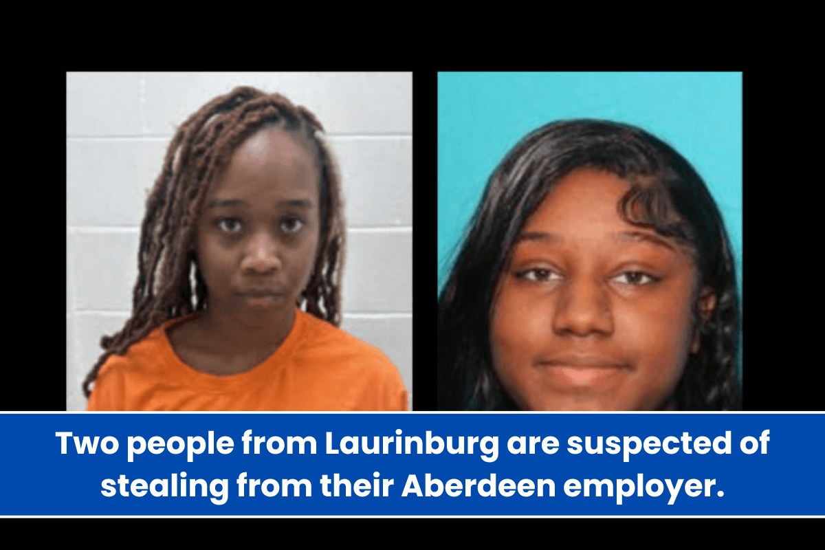 Two people from Laurinburg are suspected of stealing from their Aberdeen employer.