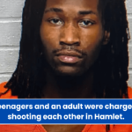 Two teenagers and an adult were charged with shooting each other in Hamlet.