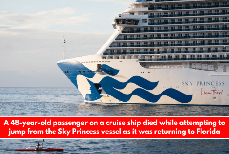 A 48-year-old passenger on a cruise ship died while attempting to jump from the Sky Princess vessel as it was returning to Florida