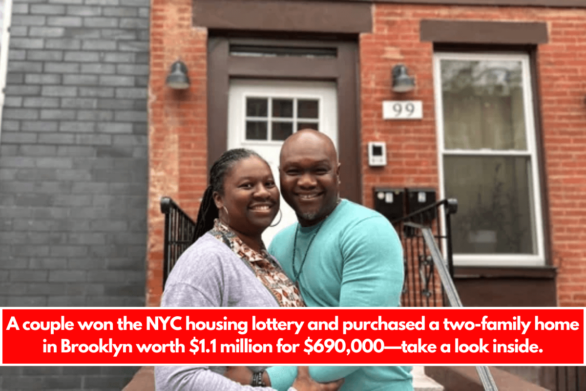 A couple won the NYC housing lottery and purchased a two-family home in Brooklyn worth $1.1 million for $690,000—take a look inside.