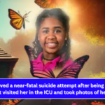 A girl survived a near-fatal suicide attempt after being bullied. A student visited her in the ICU and took photos of her suit.