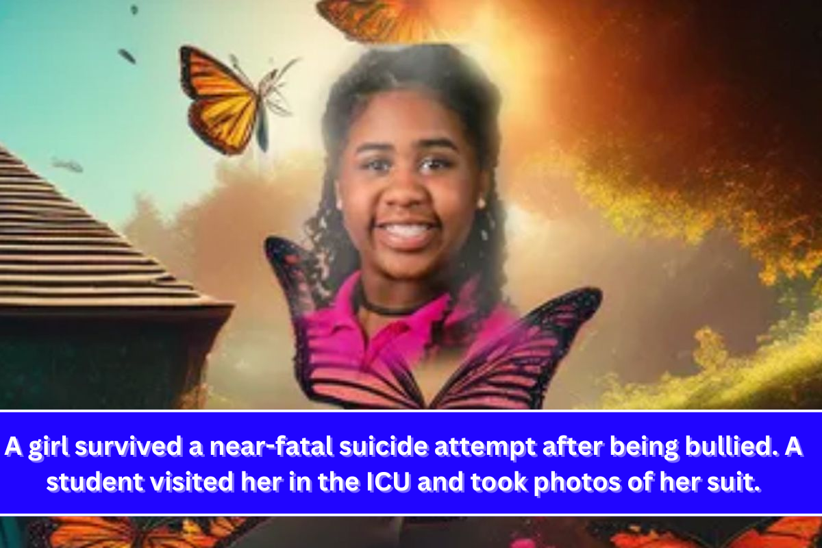 A girl survived a near-fatal suicide attempt after being bullied. A student visited her in the ICU and took photos of her suit.