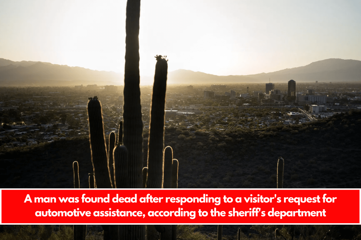 A man was found dead after responding to a visitor's request for automotive assistance, according to the sheriff's department