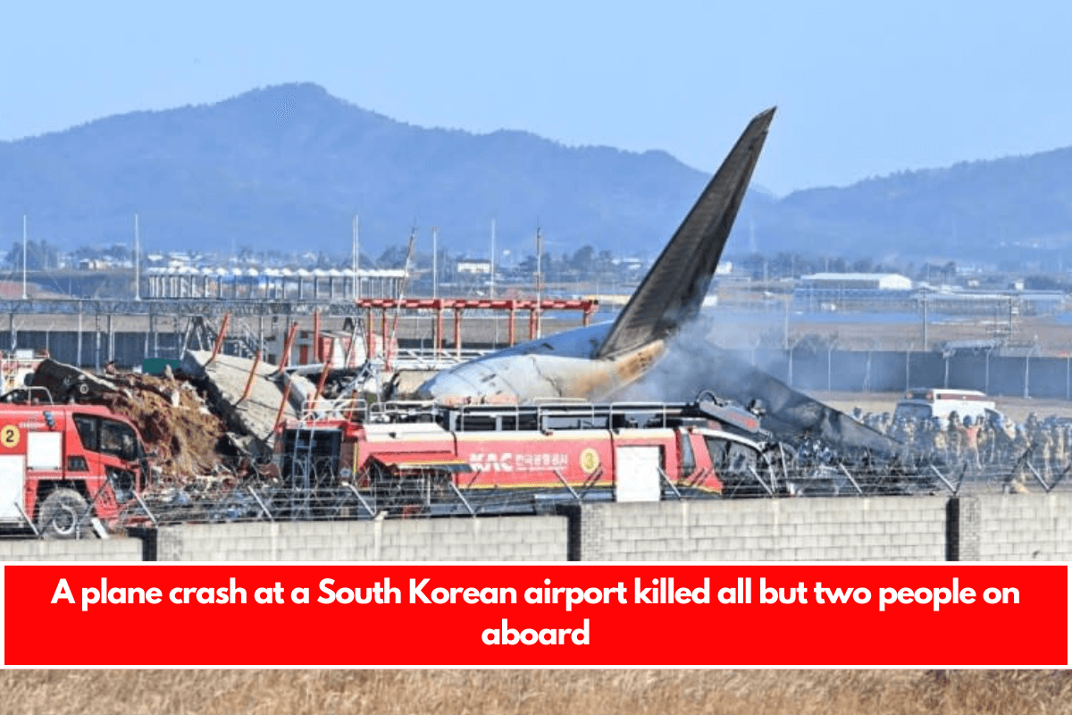 A plane crash at a South Korean airport killed all but two people on aboard