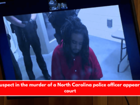 A suspect in the murder of a North Carolina police officer appears in court