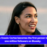 Alexandria Ocasio-Cortez becomes the first person to surpass one million followers on Bluesky.