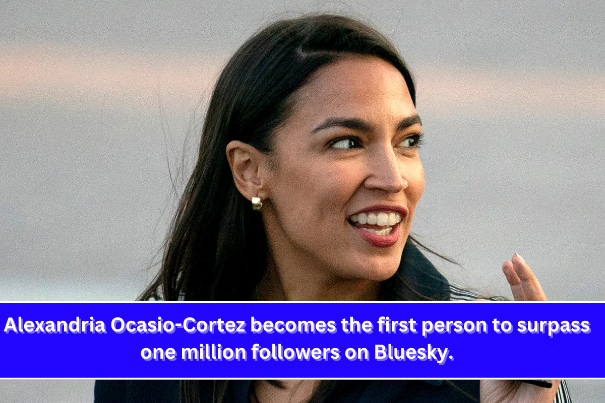 Alexandria Ocasio-Cortez becomes the first person to surpass one million followers on Bluesky.