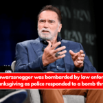 Arnold Schwarzenegger was bombarded by law enforcement on Thanksgiving as police responded to a bomb threat