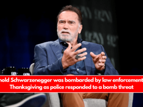 Arnold Schwarzenegger was bombarded by law enforcement on Thanksgiving as police responded to a bomb threat