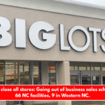 Big Lots to close all stores Going out of business sales scheduled for 66 NC facilities, 9 in Western NC.