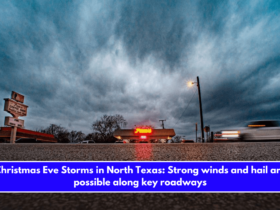 Christmas Eve Storms in North Texas Strong winds and hail are possible along key roadways