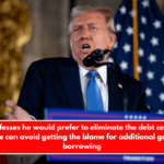 Trump confesses he would prefer to eliminate the debt ceiling under Biden so he can avoid getting the blame for additional government borrowing