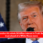 Trump transfers his whole $4 billion interest in Truth Social to his trust ahead of a White House move