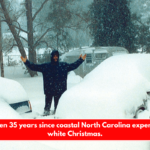 It has been 35 years since coastal North Carolina experienced a white Christmas.