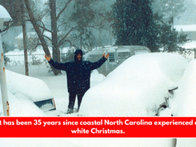 It has been 35 years since coastal North Carolina experienced a white Christmas.