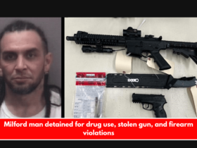 Milford man detained for drug use, stolen gun, and firearm violations