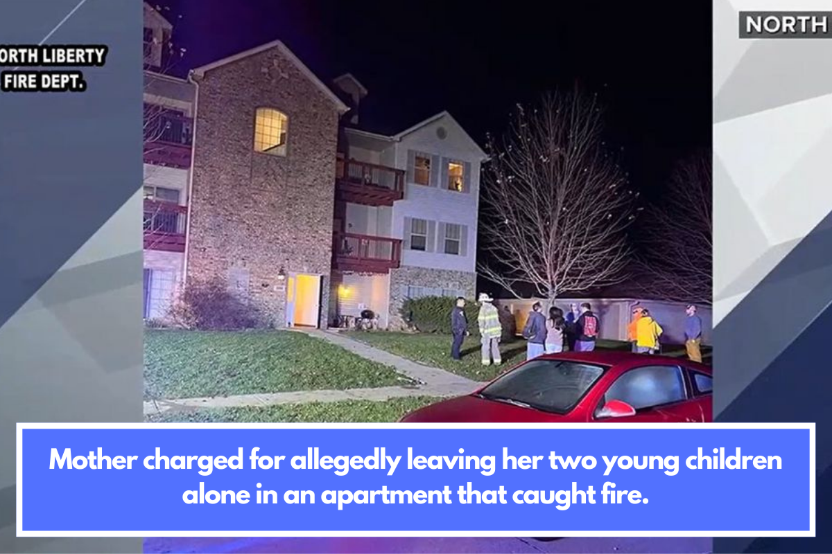 Mother charged for allegedly leaving her two young children alone in an apartment that caught fire.