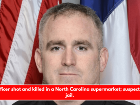 Officer shot and killed in a North Carolina supermarket; suspect in jail.