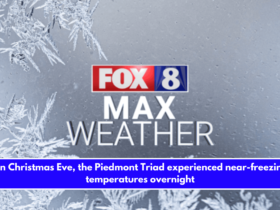 On Christmas Eve, the Piedmont Triad experienced near-freezing temperatures overnight