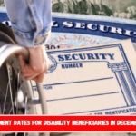 Payment dates for disability beneficiaries in December