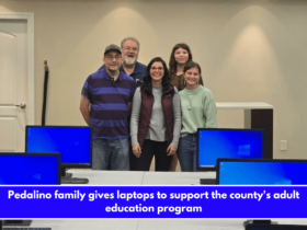 Pedalino family gives laptops to support the county's adult education program