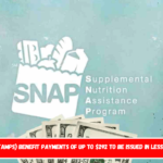 SNAP (Food Stamps) benefit payments of up to $292 to be issued in less than 10 days