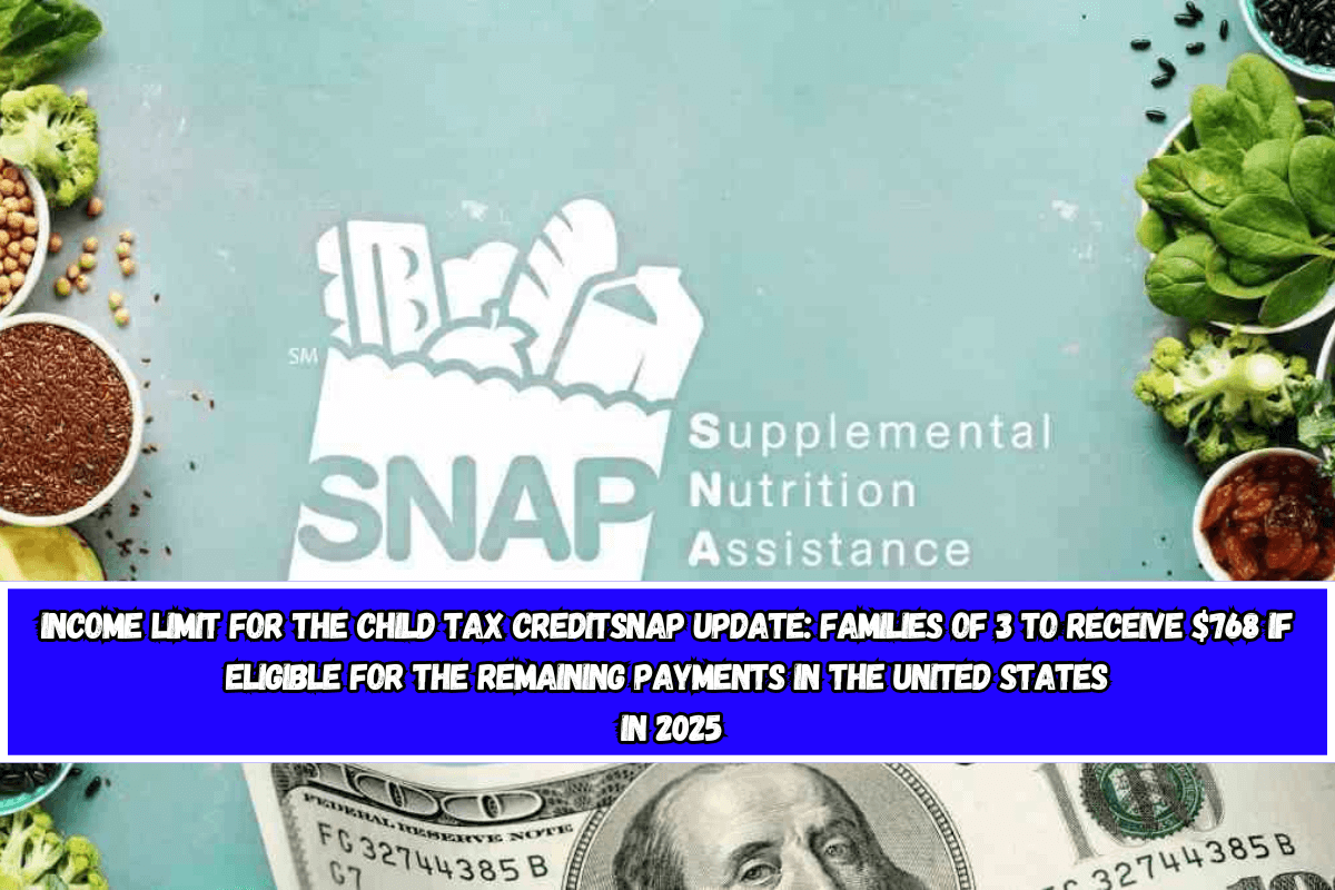 SNAP update Families of 3 to receive $768 if eligible for the remaining payments in the United States