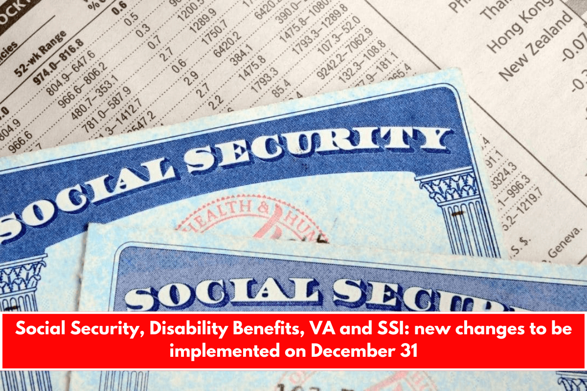 Social Security, Disability Benefits, VA and SSI new changes to be implemented on December 31