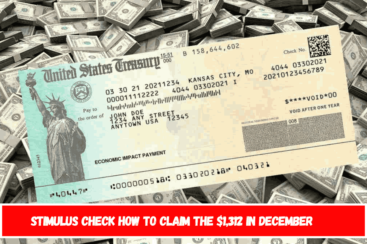 Stimulus check how to claim the $1,312 in December