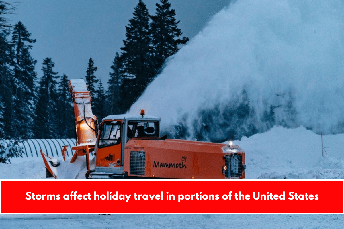 Storms affect holiday travel in portions of the United States