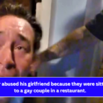 Sugar Heir abused his girlfriend because they were sitting close to a gay couple in a restaurant.