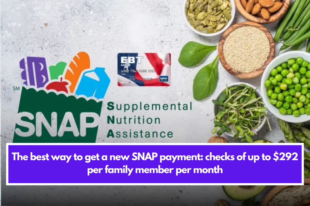 The best way to get a new SNAP payment: checks of up to $292 per family member per month